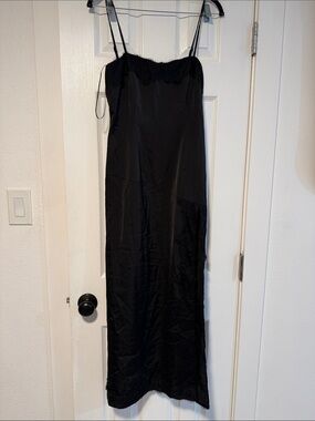 Black Lace-Trim Maxi Slip Dress - Women